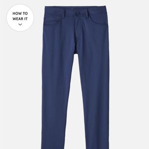 Rhone Commuter Pant Five Pocket - Slim Straight - Navy - 32” x 28”